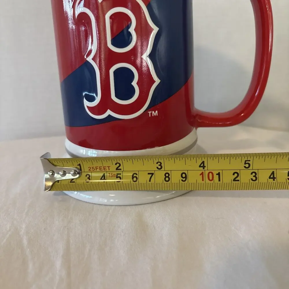 Boston Red Sox Sculpted Ceramic Tankard Mug by Boelter Brands Official Sticker - Picture 11 of 11